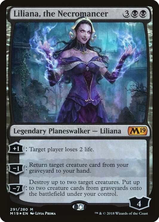 Liliana, the Necromancer 291/280 (Core Set 2019)  - Foil
