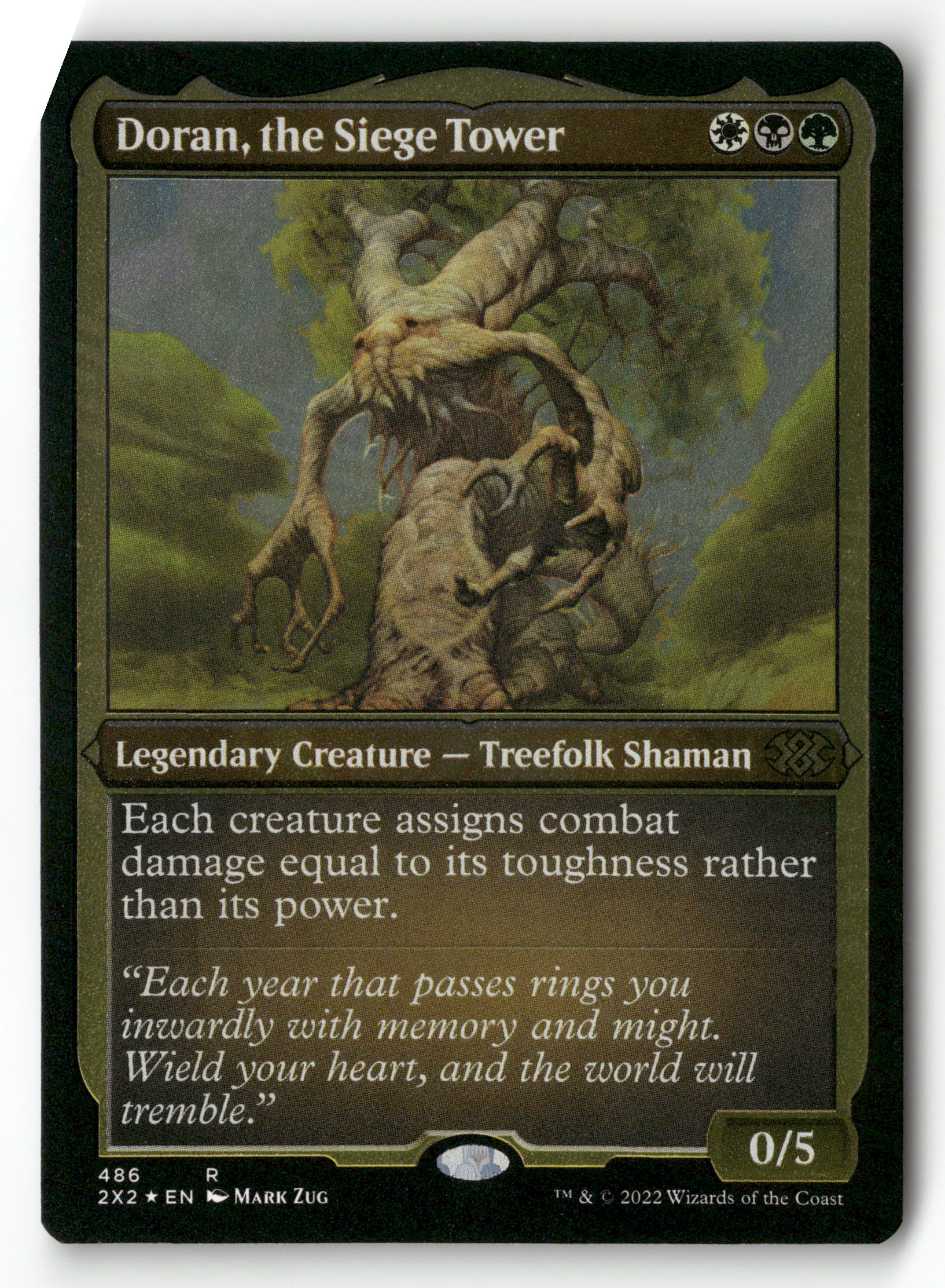 MTG Double Masters 2022 486 Doran, the Siege Tower (Foil Etched) R NM