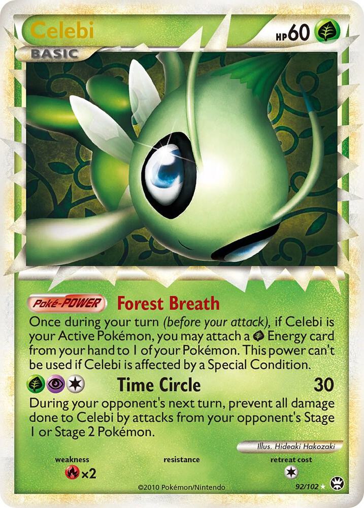 Celebi Prime 92/102 (Triumphant)  - Holofoil