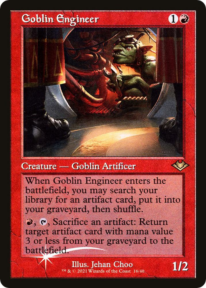 Goblin Engineer 16/40 (Modern Horizons)  - Retro Foil