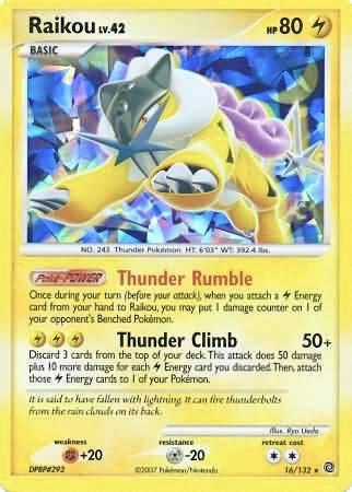 Raikou 016/132 (Miscellaneous Cards & Products)  - Cracked Ice Holofoil