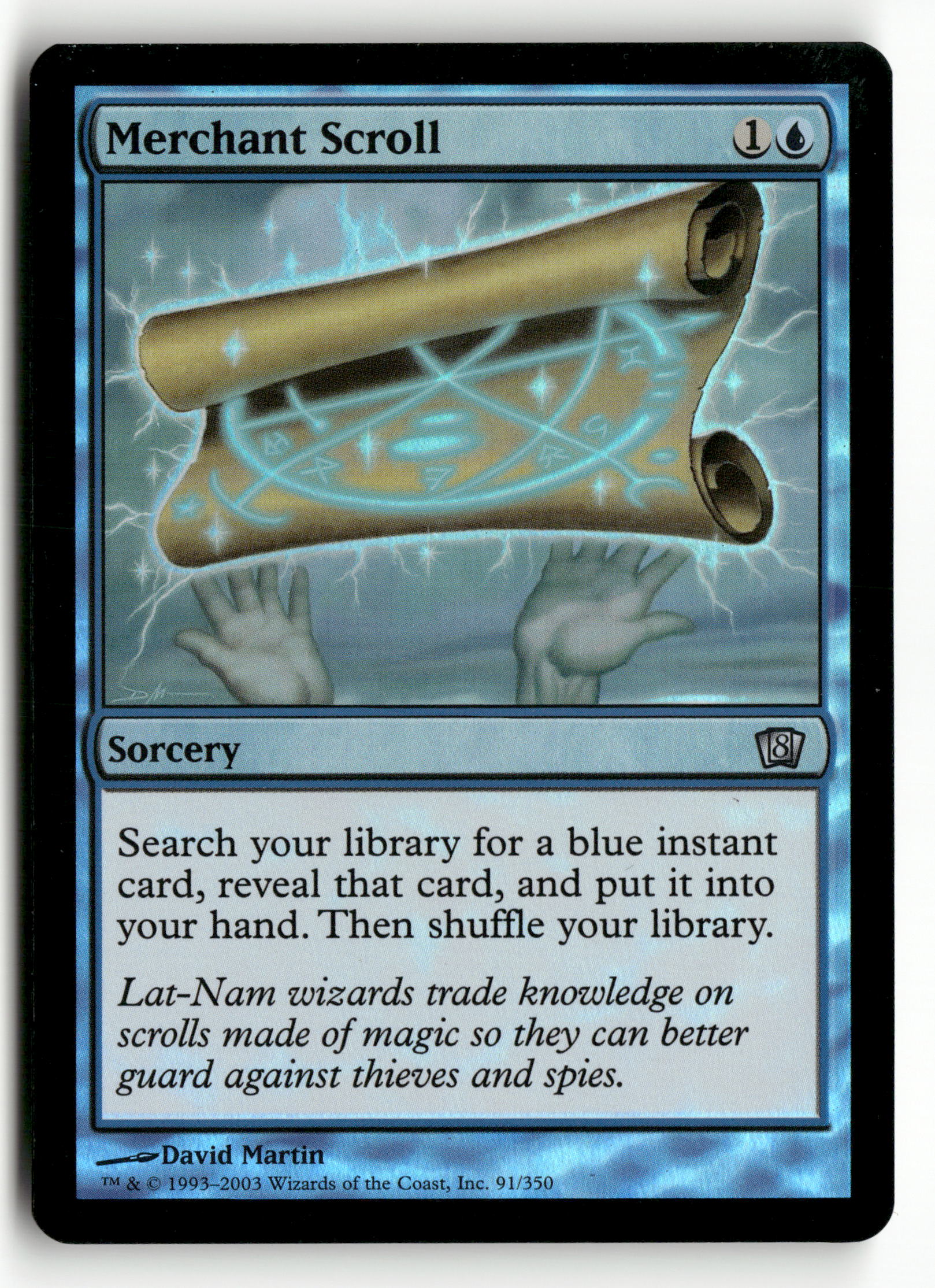 2003 MTG Magic The Gathering 8th Edition 91/350 Merchant Scroll FOIL