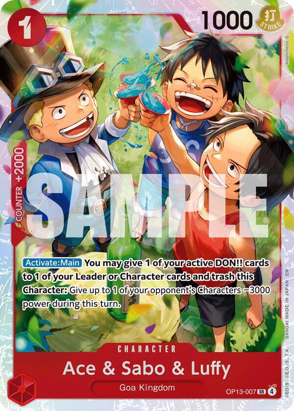 Ace & Sabo & Luffy OP13-007 (Carrying On His Will)  - Foil