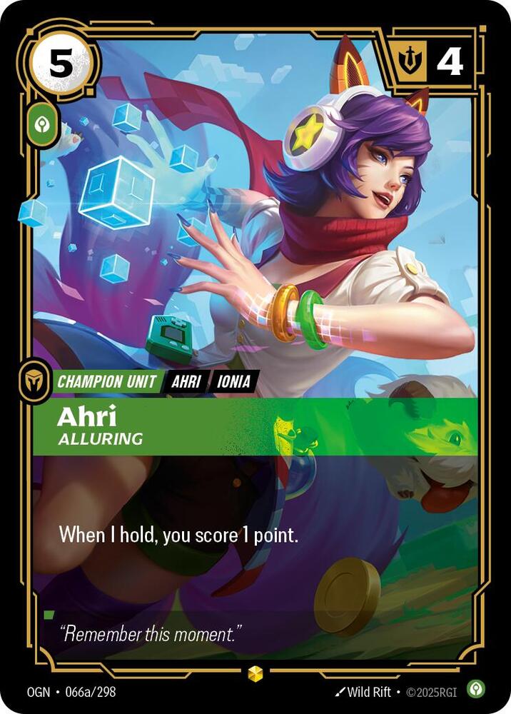 Ahri - Alluring 66a/298 (Origins)  - Foil