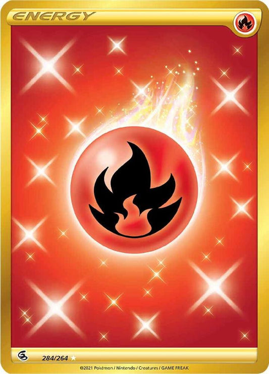 Fire Energy Secret 284/264 (SWSH08: Fusion Strike)  - Holofoil
