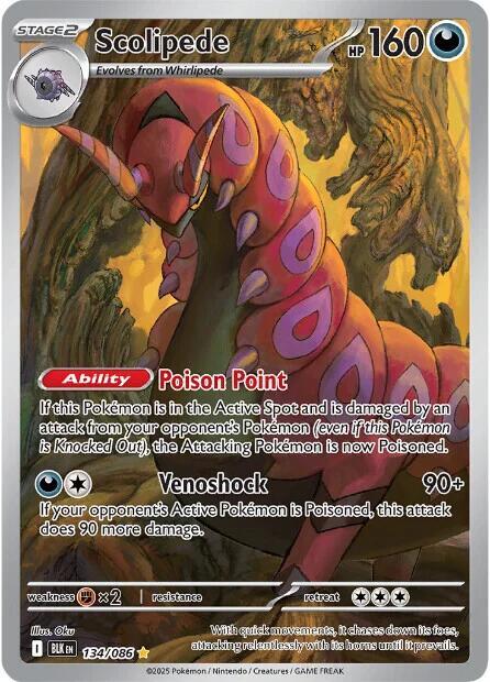 Scolipede 134/086 (SV: Black Bolt)  - Holofoil
