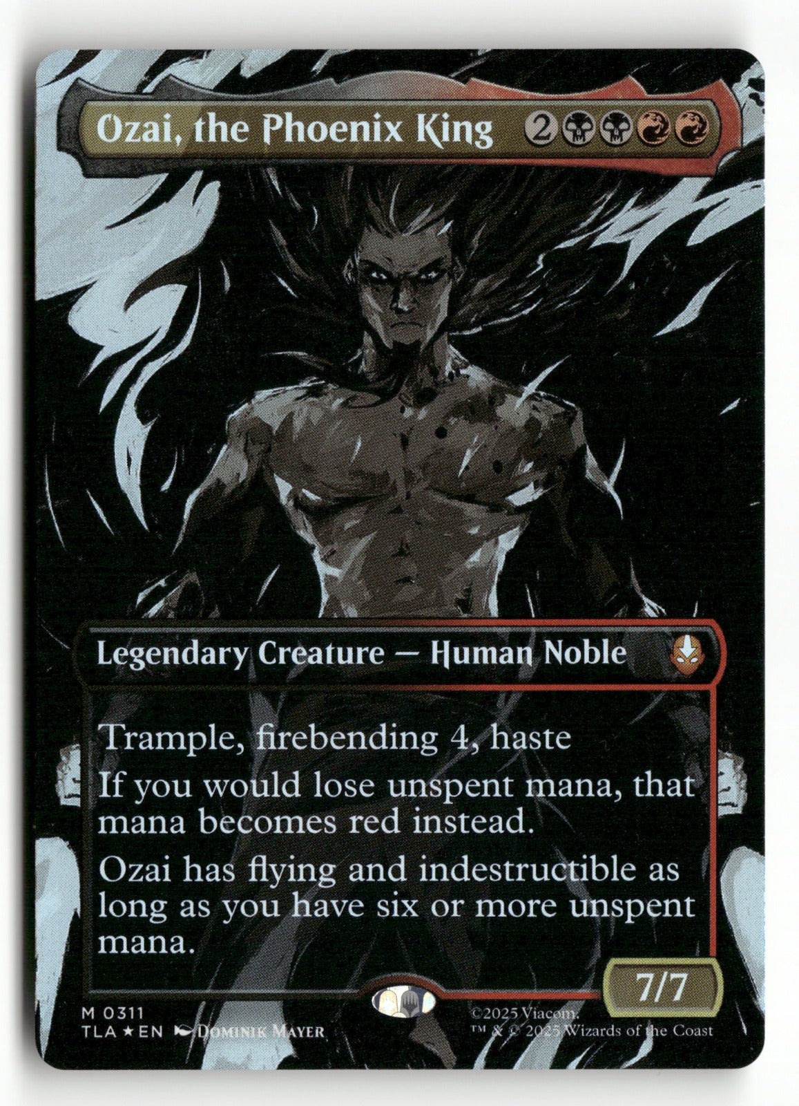 MTG Avatar: The Last Airbender 311 Ozai, the Phoenix King (Borderless) Foil