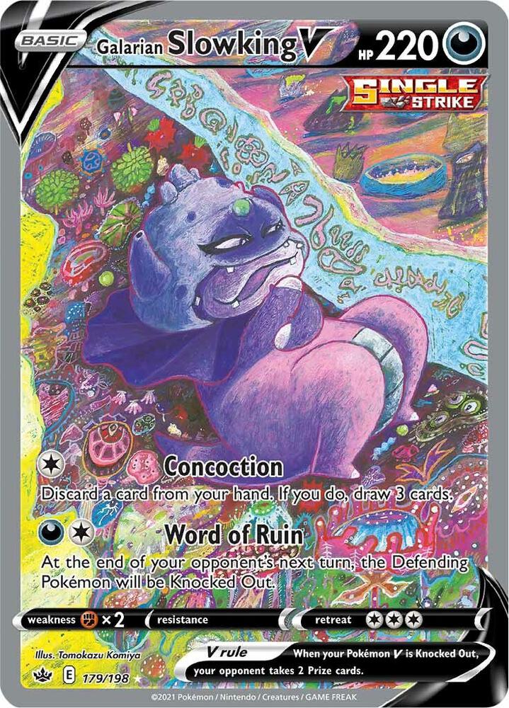 Galarian Slowking V 179/198 (SWSH06: Chilling Reign)  - Holofoil