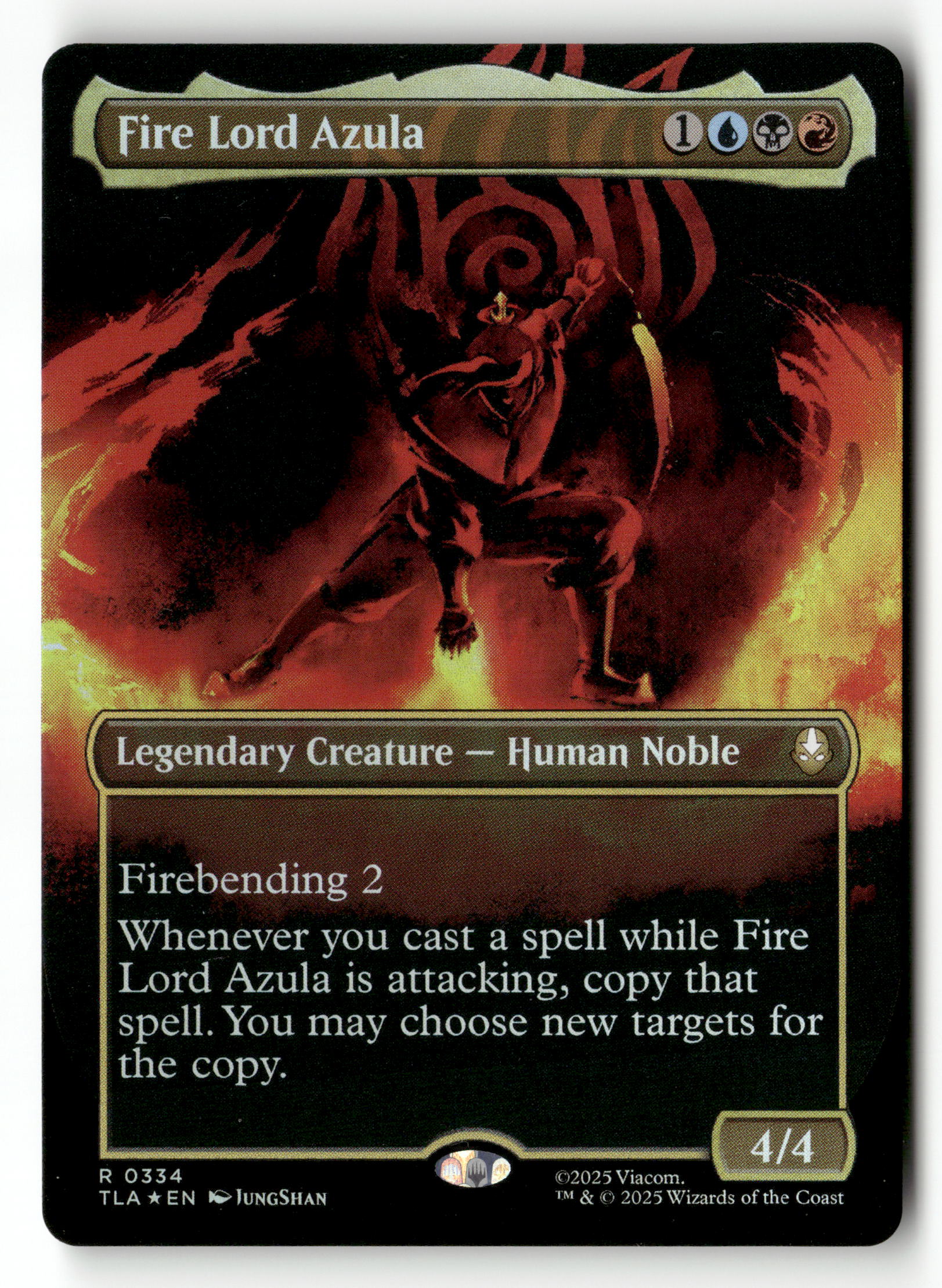 MTG Avatar: The Last Airbender 334 Fire Lord Azula (0334) (Borderless) FOIL
