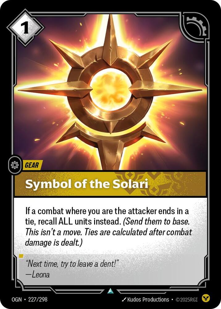 Symbol of the Solari 227/298 (Origins)  - Foil