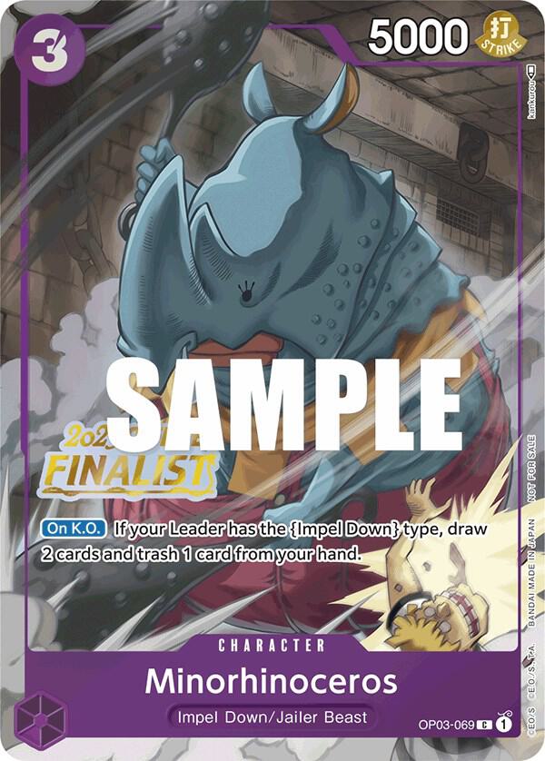 Minorhinoceros (Offline Regional 2023 Finalist) OP03-069 (One Piece Promotion Cards)  - Foil