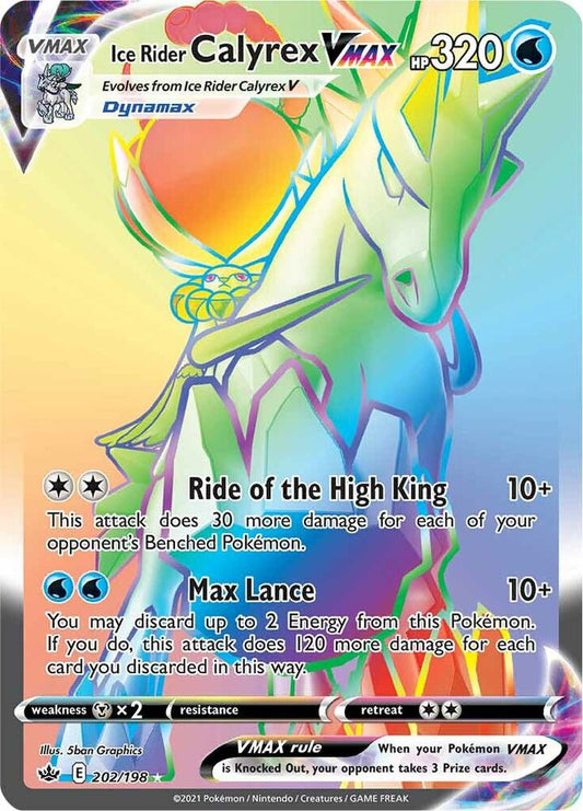 Ice Rider Calyrex VMAX Secret 202/198 (SWSH06: Chilling Reign)  - Holofoil
