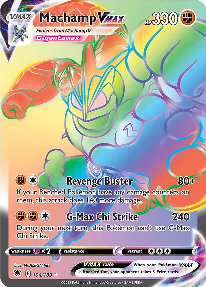 Machamp VMAX Secret 194/189 (SWSH10: Astral Radiance)  - Holofoil