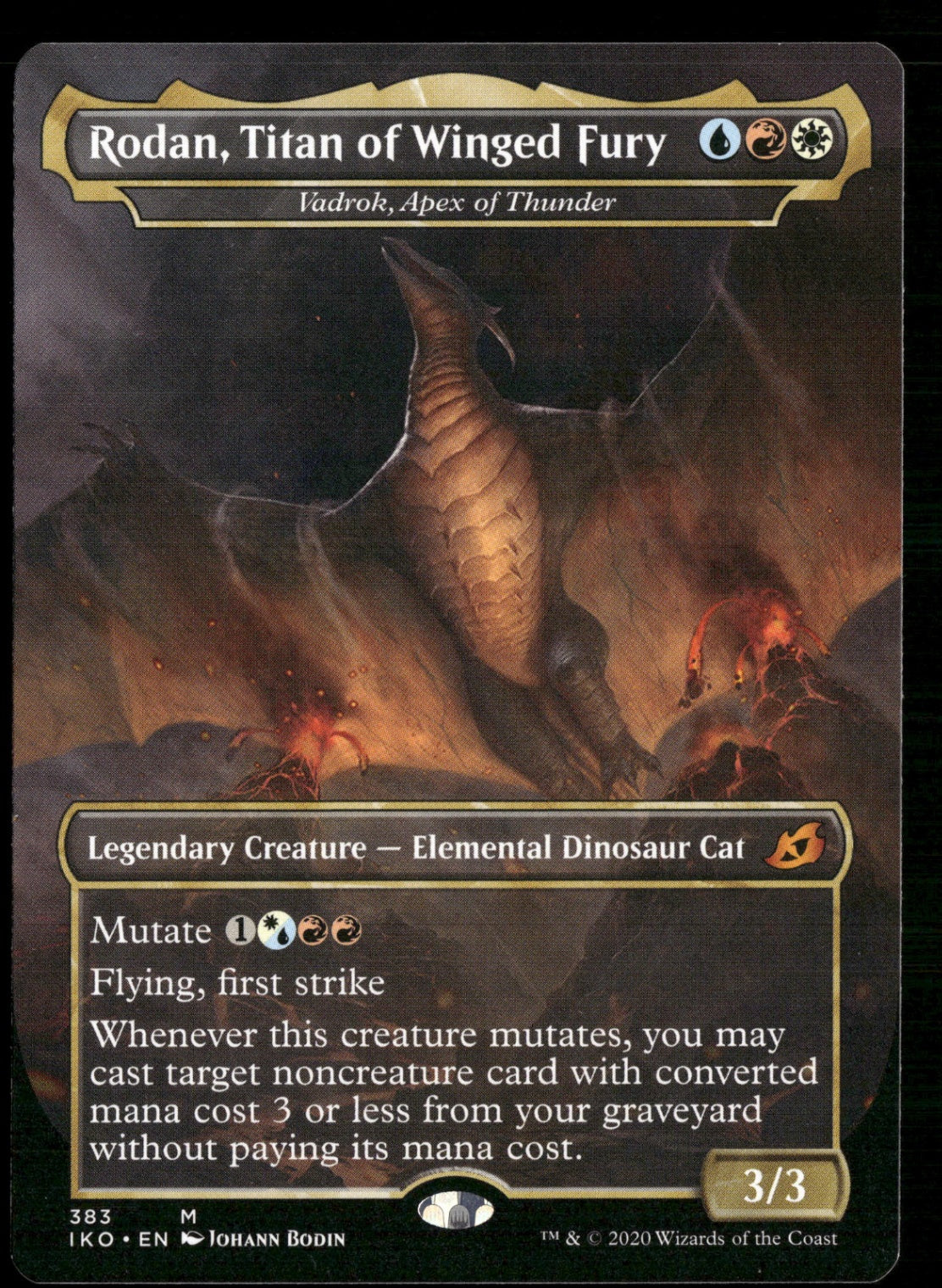 Magic The Gathering Ikoria: Lair of Behemoths  383 Rodan, Titan of Winged Fury - Vadrok, Apex of Thunder M NM