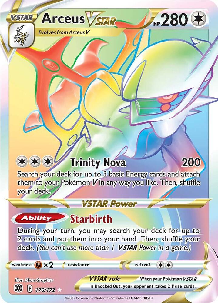 Arceus VSTAR Secret 176/172 (SWSH09: Brilliant Stars)  - Holofoil