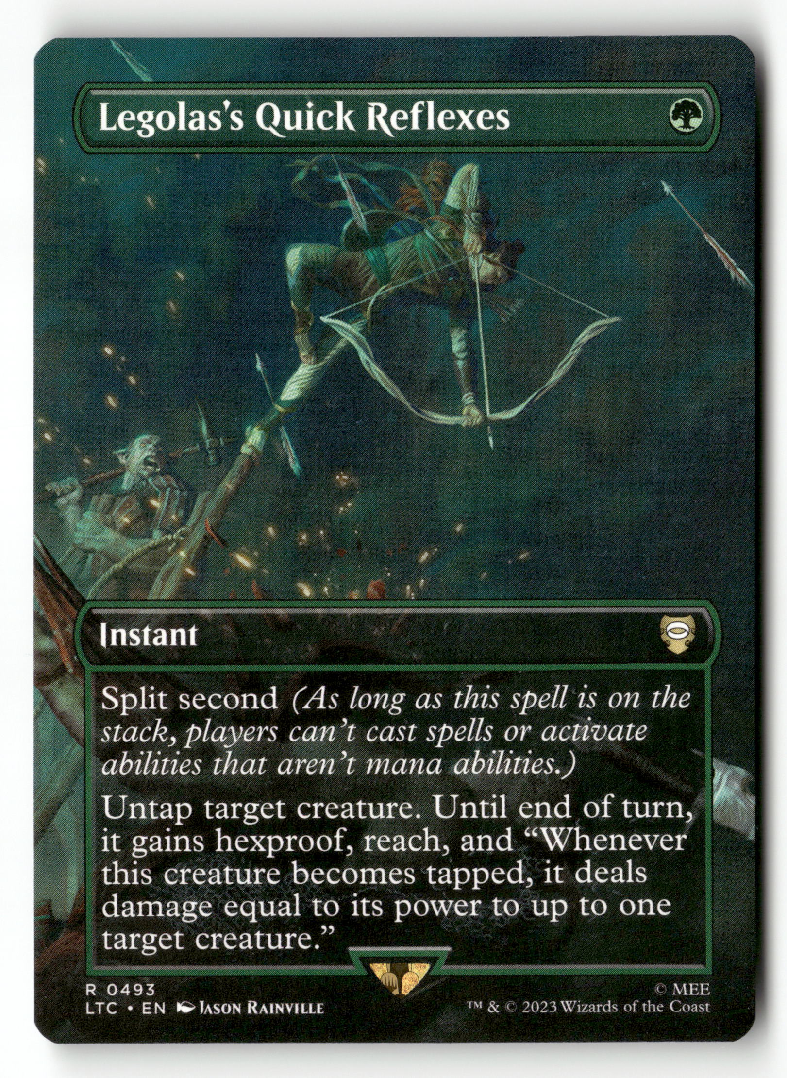MTG Commander: The Lord of the Rings: 493 Legolas's Quick Reflexes (Borderless) 
