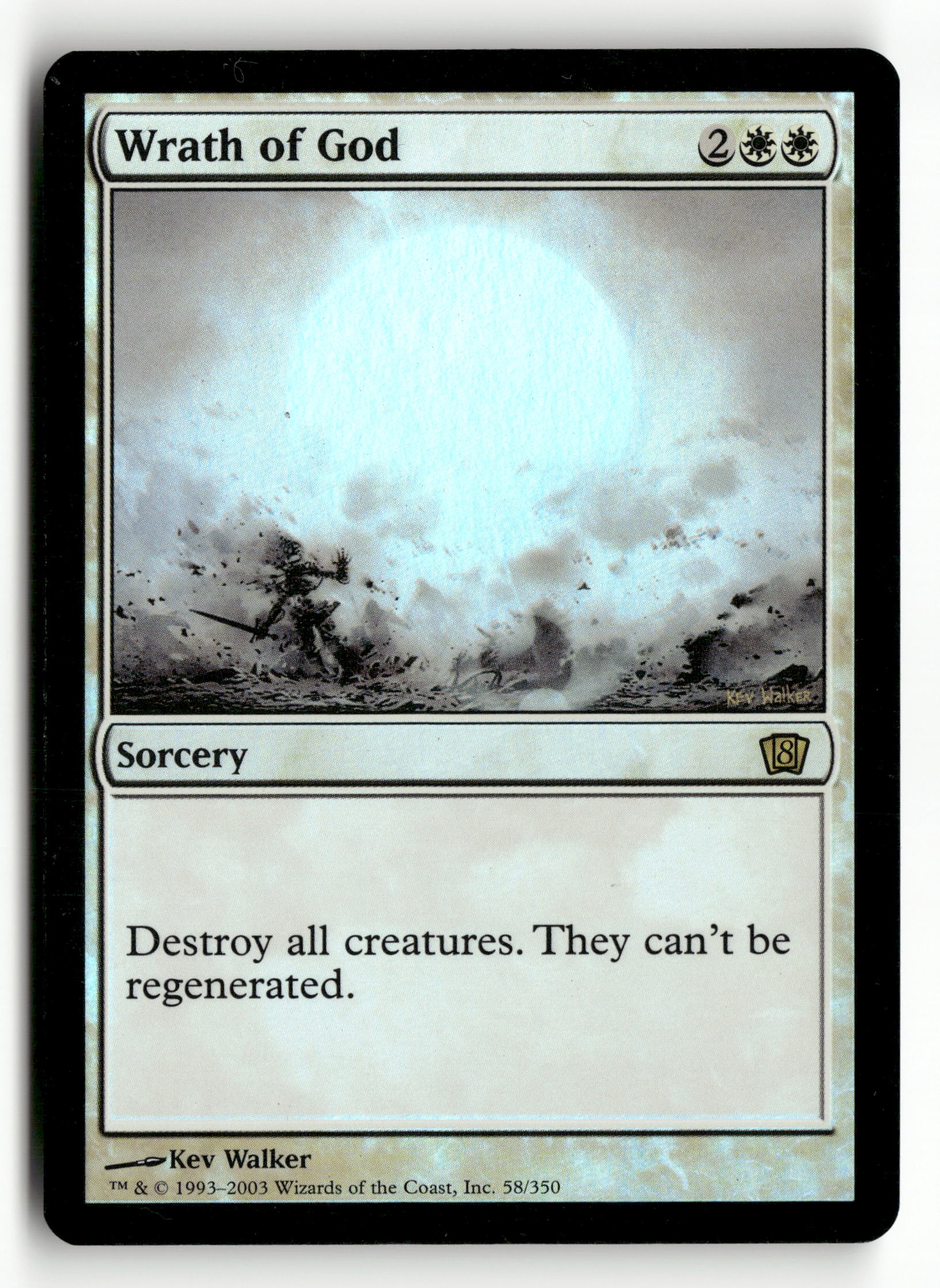 2003 MTG Magic The Gathering 8th Edition 58/350 Wrath of God FOIL