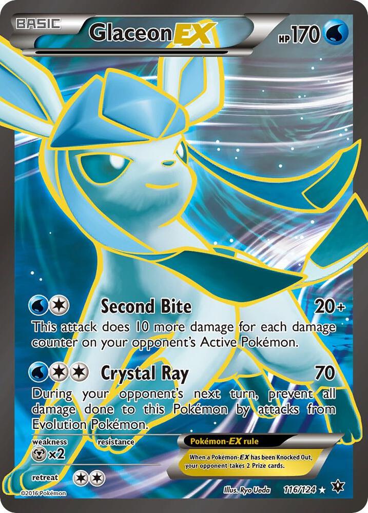 Glaceon EX 116/124 (XY - Fates Collide)  - Holofoil