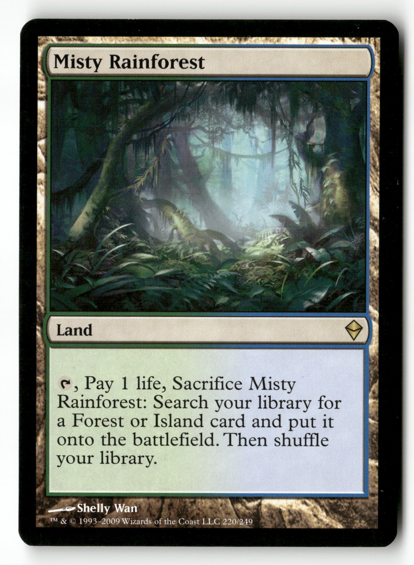 Magic The Gathering Zendikar 220 Misty Rainforest R NM