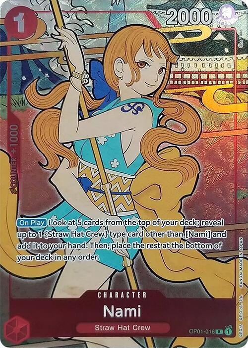 Nami (1st Anniversary) OP01-016 (One Piece Promotion Cards)  - Alternate Art Foil