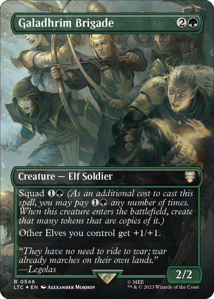 Galadhrim Brigade 546/347 (Commander: The Lord of the Rings: Tales of Middle-earth)  - Borderless Surge Foil