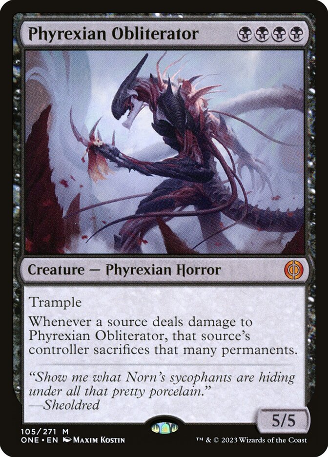 Phyrexian Obliterator 105/271 (Phyrexia: All Will Be One)  - Foil