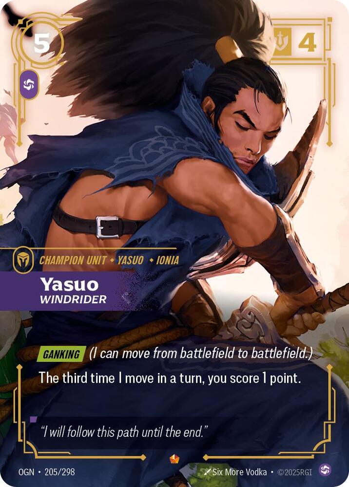 Yasuo - Windrider 205/298 (Origins)  - Foil