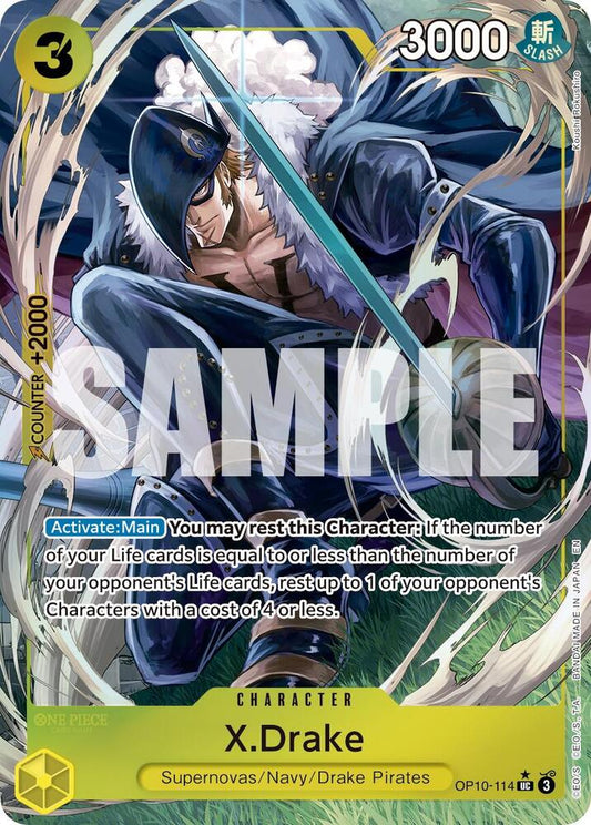 X.Drake OP10-114 (Premium Booster -The Best- Vol. 2)  - Alternate Art Foil