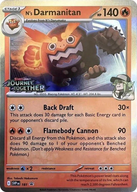 N's Darmanitan Prerelease 181 (SV: Scarlet & Violet Promo Cards)  - Holofoil