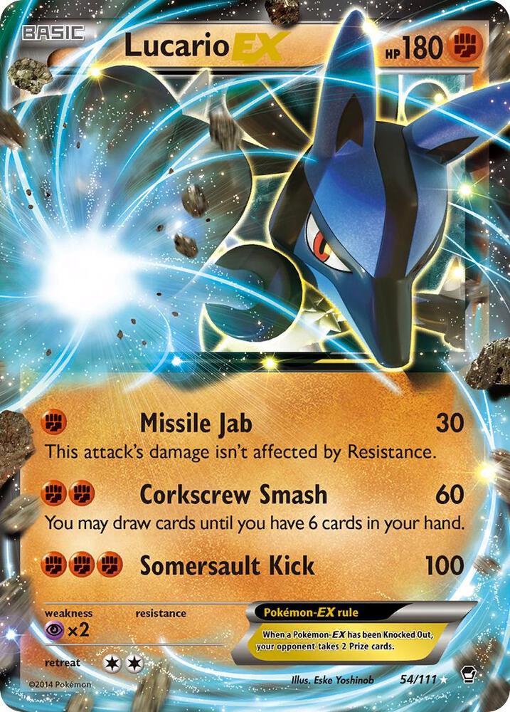 Lucario EX 54/111 (XY - Furious Fists)  - Holofoil