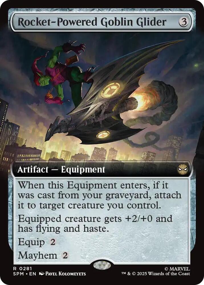 Rocket-Powered Goblin Glider 281/198 (Marvel's Spider-Man)  - Extended Art Foil