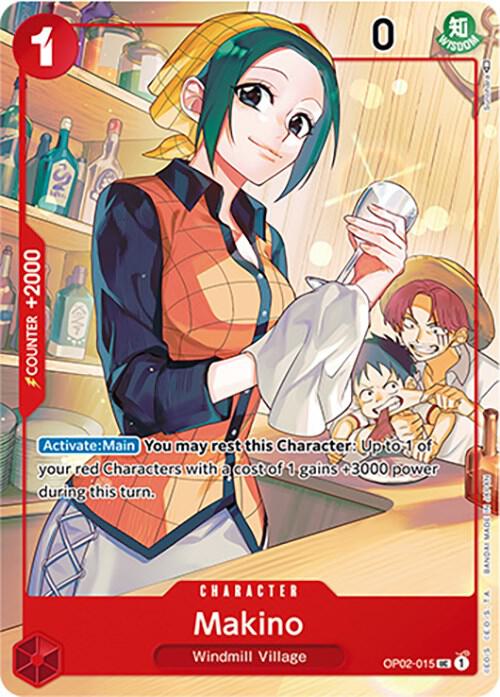Makino (Japanese 1st Anniversary Set) OP02-015 (One Piece Promotion Cards)  - Foil
