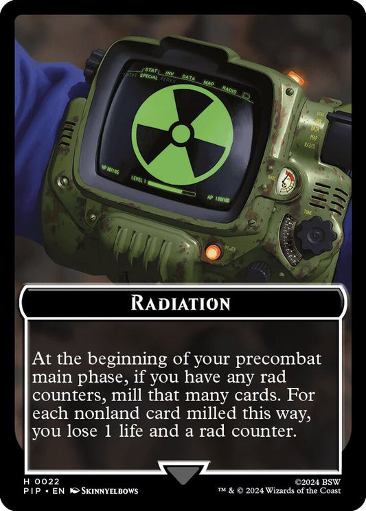 Radiation Treasure 0018 Double Sided Token 22 // 18 (Universes Beyond: Fallout) 