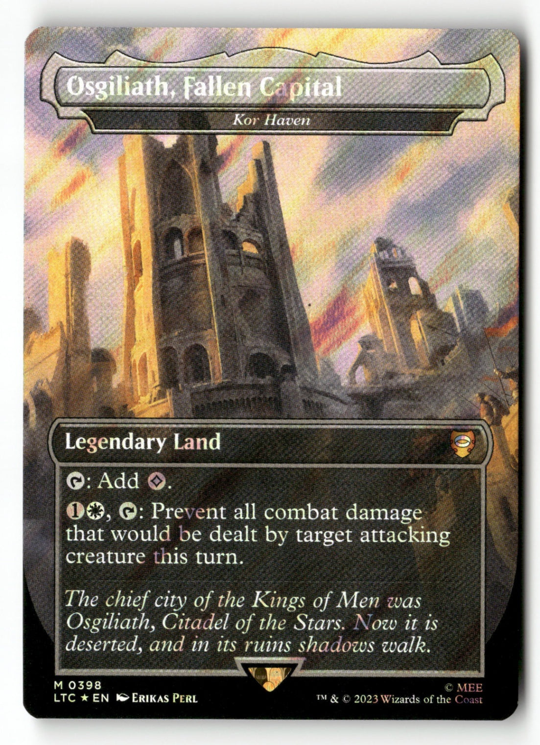 MTG: The Lord of the Rings: 398 Osgiliath, Fallen Capital Kor Haven (Surge Foil)