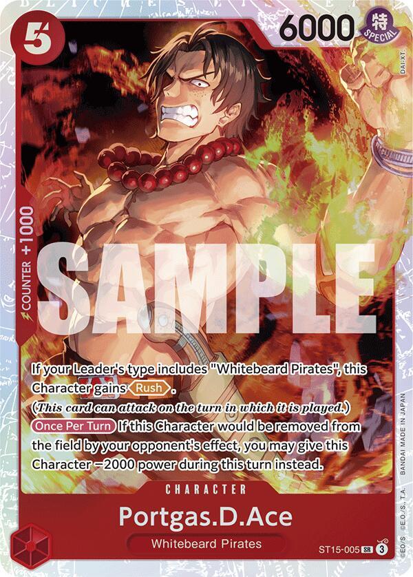 Portgas.D.Ace ST15-005 (Starter Deck 15: RED Edward.Newgate)  - Foil