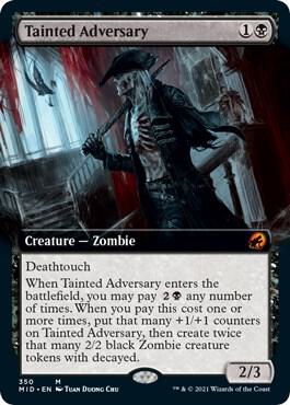 Tainted Adversary Extended Art 350/277 (Innistrad: Midnight Hunt)  - Foil