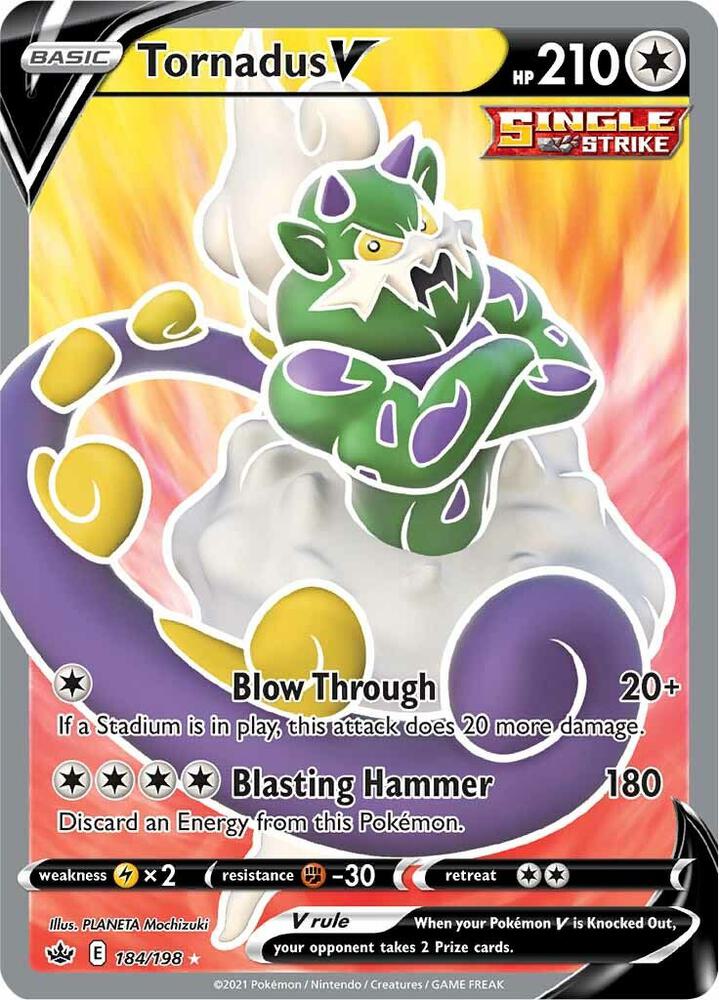 Tornadus V 184/198 (SWSH06: Chilling Reign)  - Holofoil