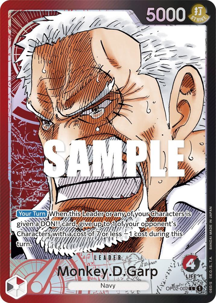 Monkey.D.Garp OP02-002 (Paramount War)  - Alternate Art Foil