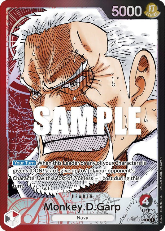 Monkey.D.Garp OP02-002 (Paramount War)  - Alternate Art Foil