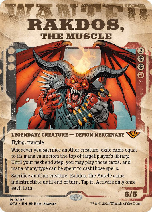Rakdos, the Muscle 297/286 (Outlaws of Thunder Junction)  - Showcase Foil