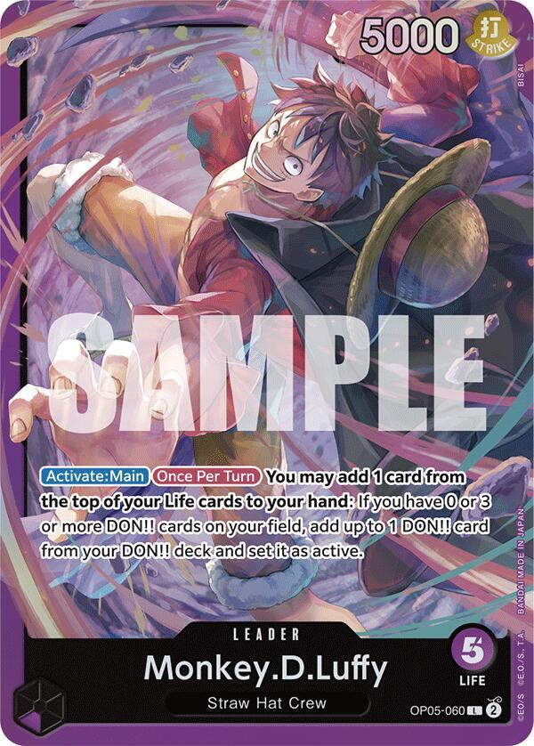 Monkey.D.Luffy OP05-060 (Starter Deck 18: PURPLE Monkey.D.Luffy)  - Foil