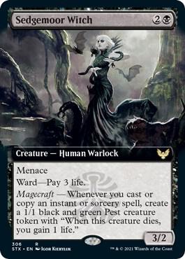 Sedgemoor Witch Extended Art 306 (Strixhaven: School of Mages)  - Foil