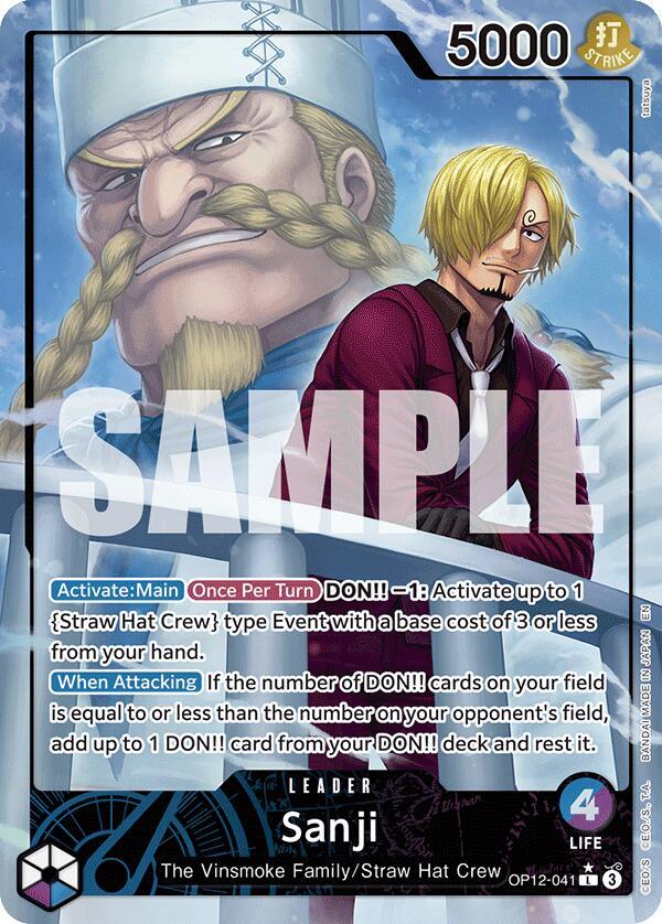 Sanji OP12-041 (Legacy of the Master)  - Alternate Art Foil