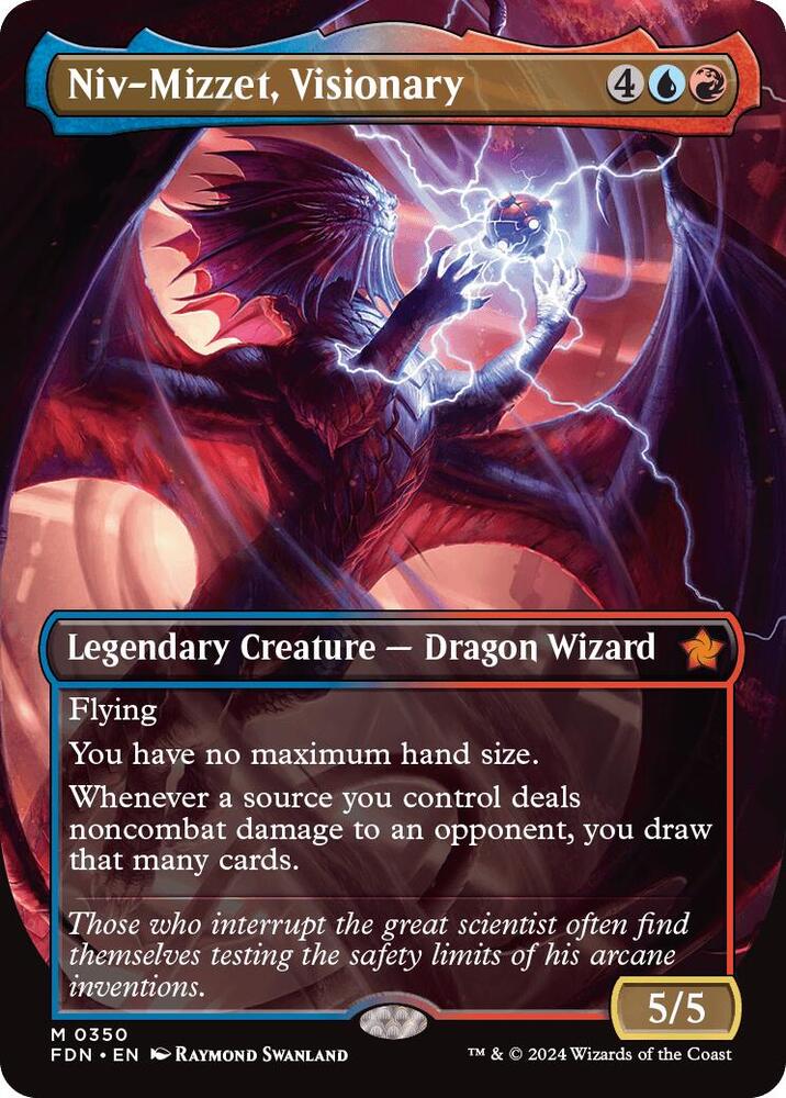 Niv-Mizzet, Visionary 350/291 (Foundations)  - Borderless Foil
