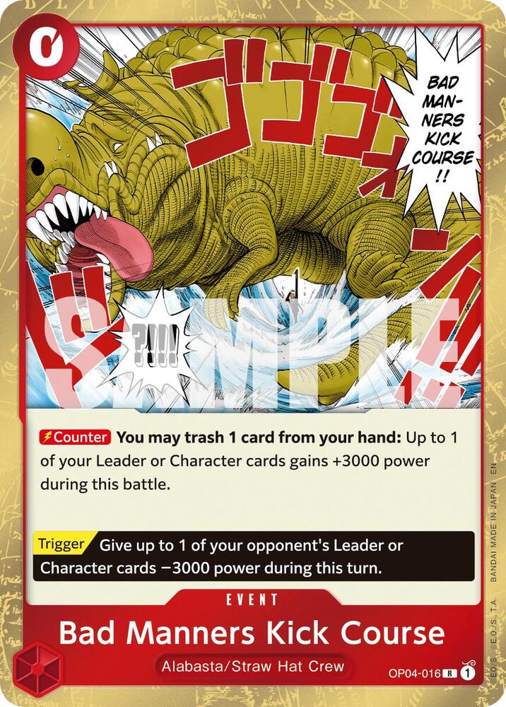 Bad Manners Kick Course (Reprint) OP04-016 (Premium Booster -The Best- Vol. 2)  - Foil