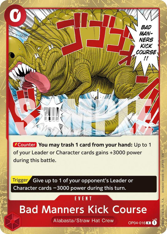 Bad Manners Kick Course (Reprint) OP04-016 (Premium Booster -The Best- Vol. 2)  - Foil