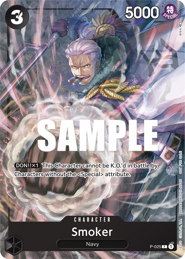 Smoker (Pre Release) P-025 (One Piece Promotion Cards) 