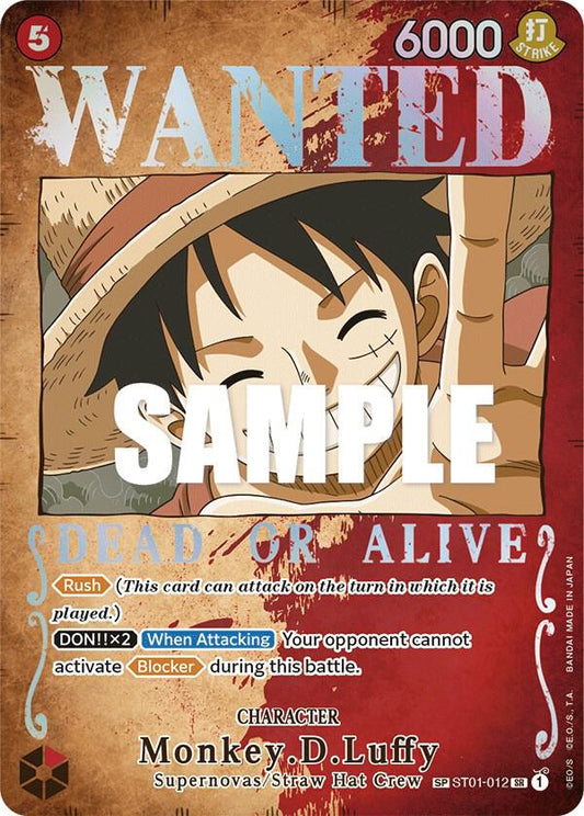 Monkey.D.Luffy (Wanted) ST01-012 (Pillars of Strength)  - Special Foil
