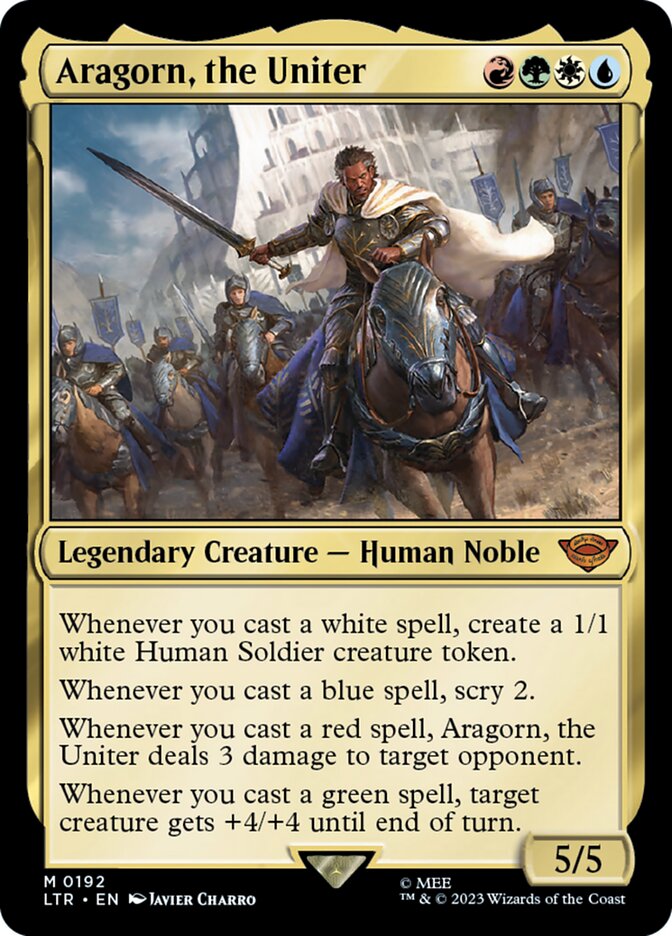 Aragorn, the Uniter 192/281 (Universes Beyond: The Lord of the Rings: Tales of Middle-earth) 