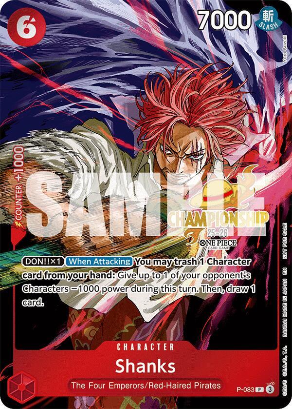 Shanks (25-26 Event Pack) P-083 (One Piece Promotion Cards)  - Foil